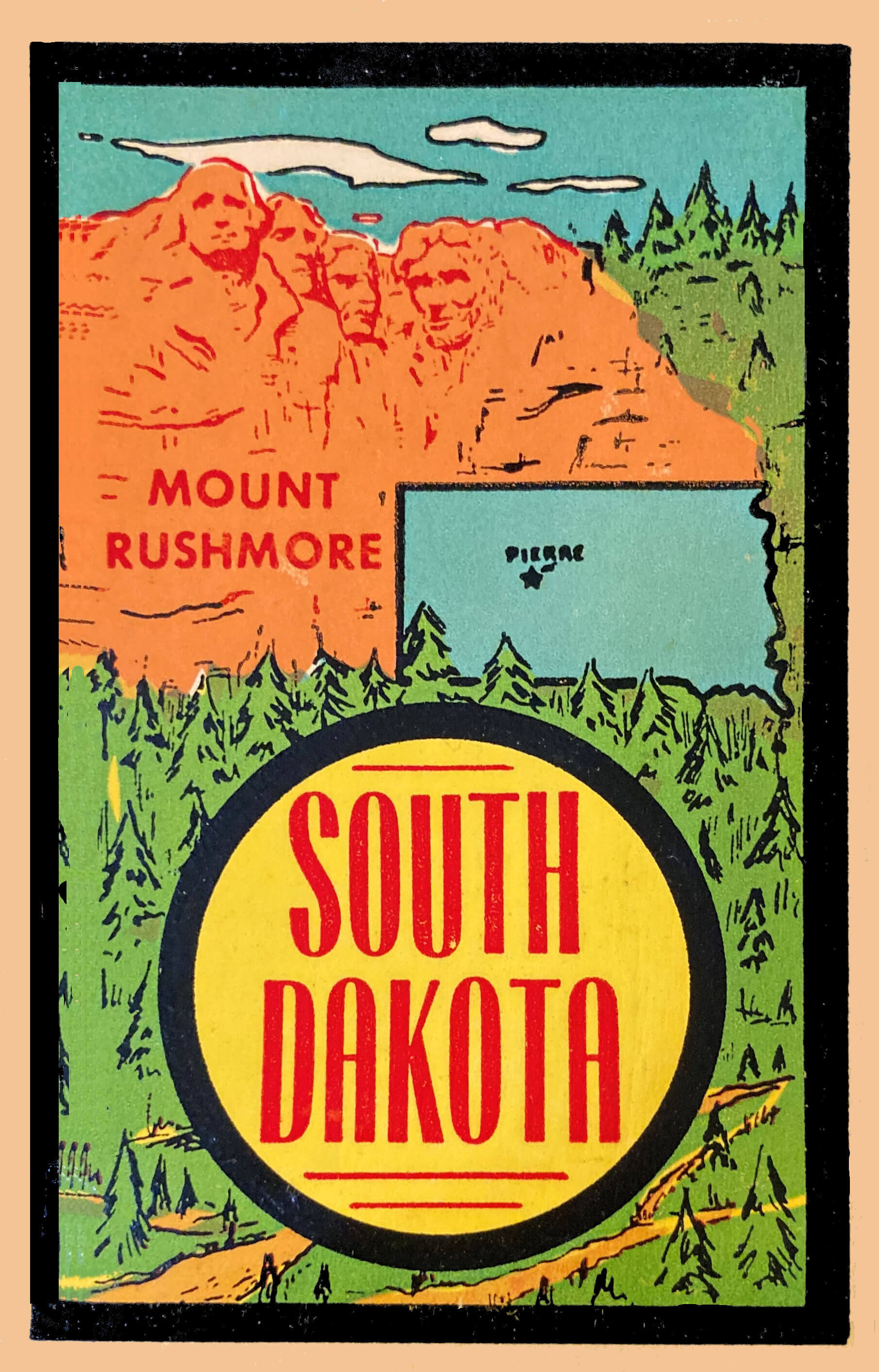 (image for) South Dakota Vintage Vacation Sticker